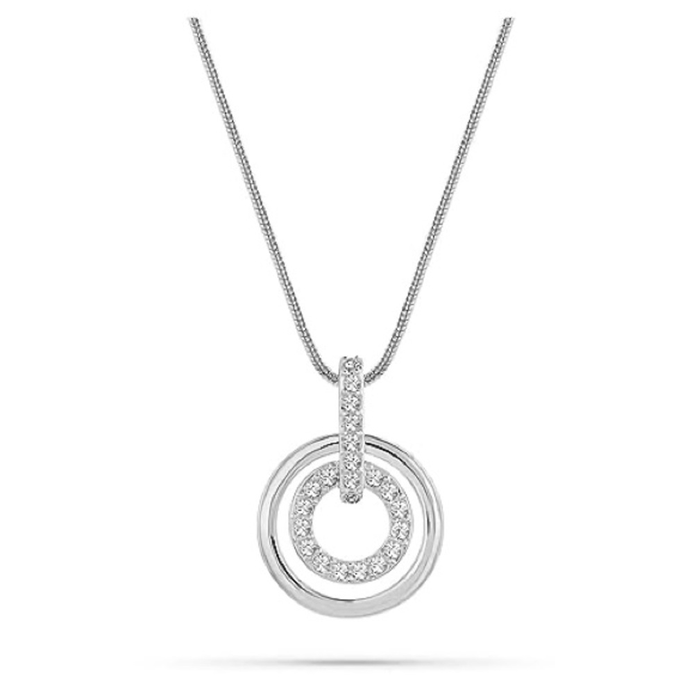 Swarovski Silver Circle Pendant Necklace